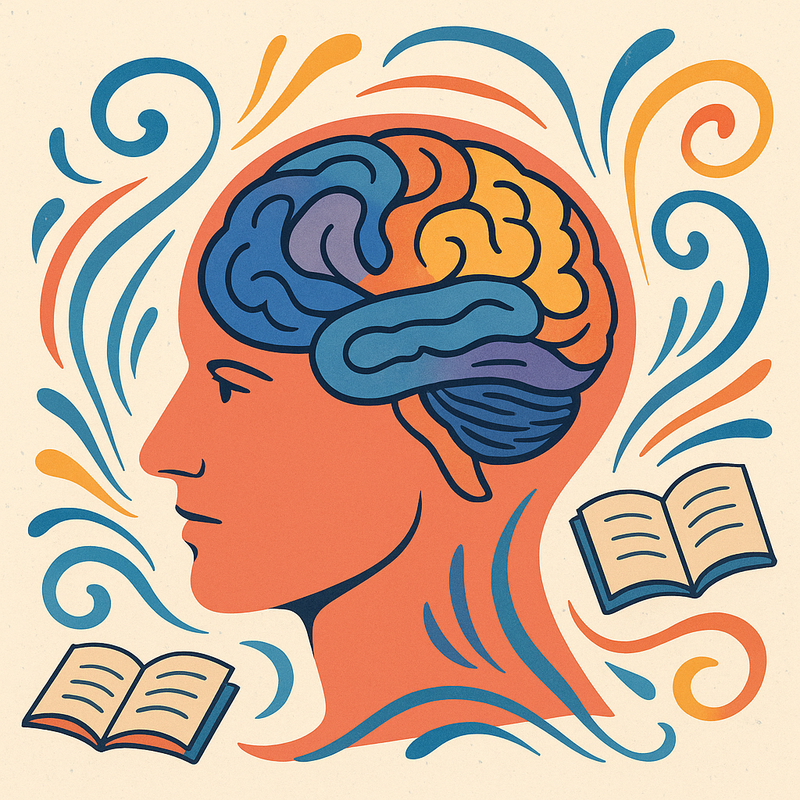 Illustration of brain representing advanced psychology knowledge